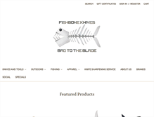 Tablet Screenshot of fishboneknives.com